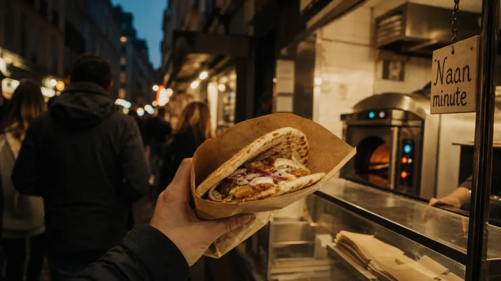 Nanwich naan minute bollynan street food indienne à Montorgueil