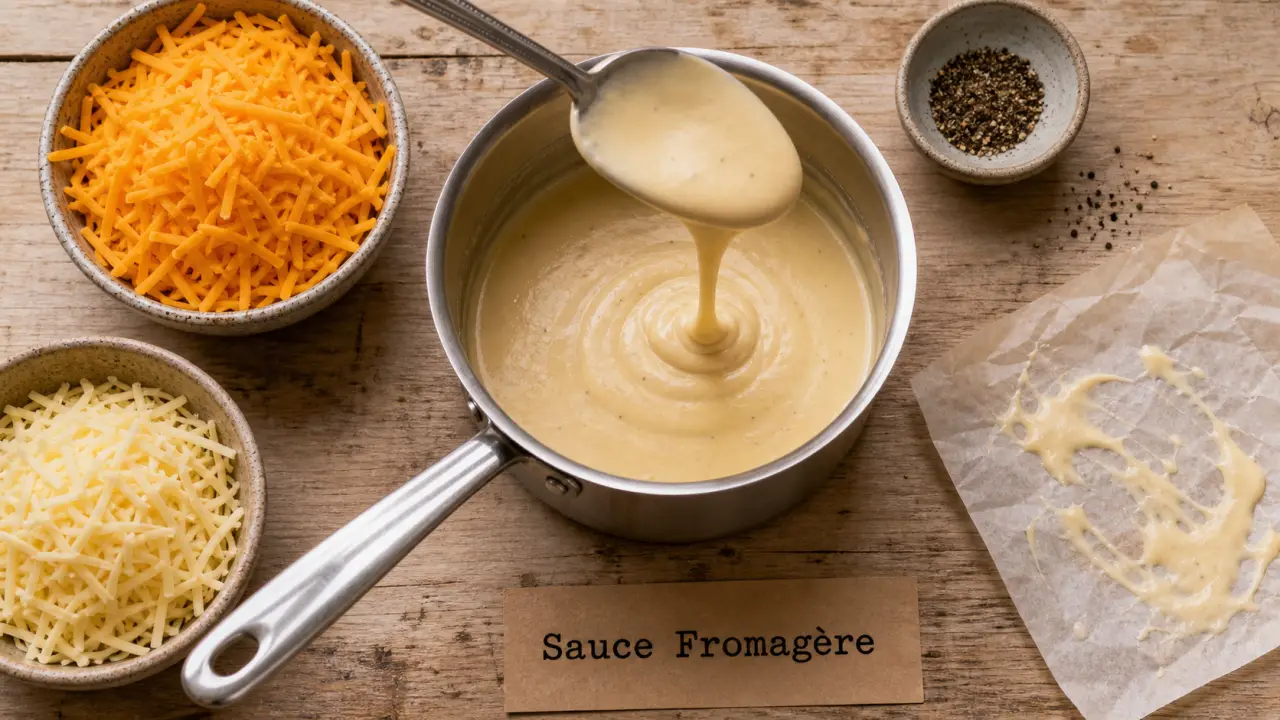 Comment faire une sauce fromagère pour tacos en 15 min, cheddar emmental texture lisse