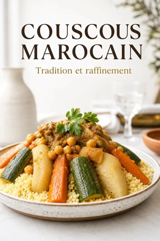 Plat de couscous traditionnel au restaurant Le Sésame