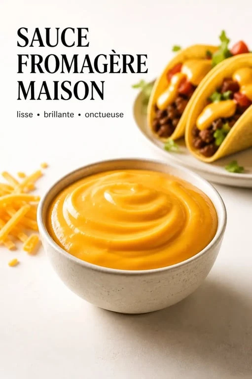 Comment faire une sauce fromagère maison : sauce lisse et onctueuse servie avec des tacos