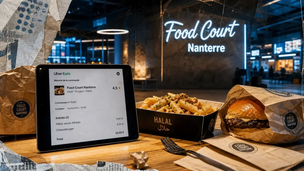 Food court nanterre halal : note 4,5 Uber Eats, menu varié