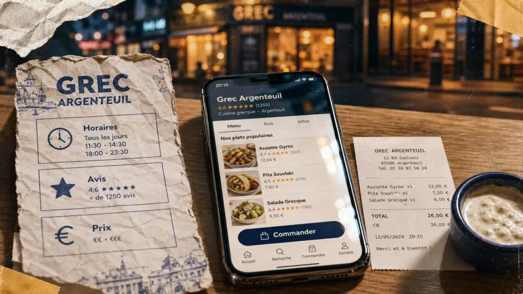 Grec Argenteuil : avis, horaires et menu