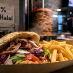 Metro kebab 100 veau halal fait maison à Villeurbanne : kebab et broche fumante