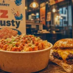 Raya street food nancy gd coeur : bol riz crousty et smash burger au cheddar