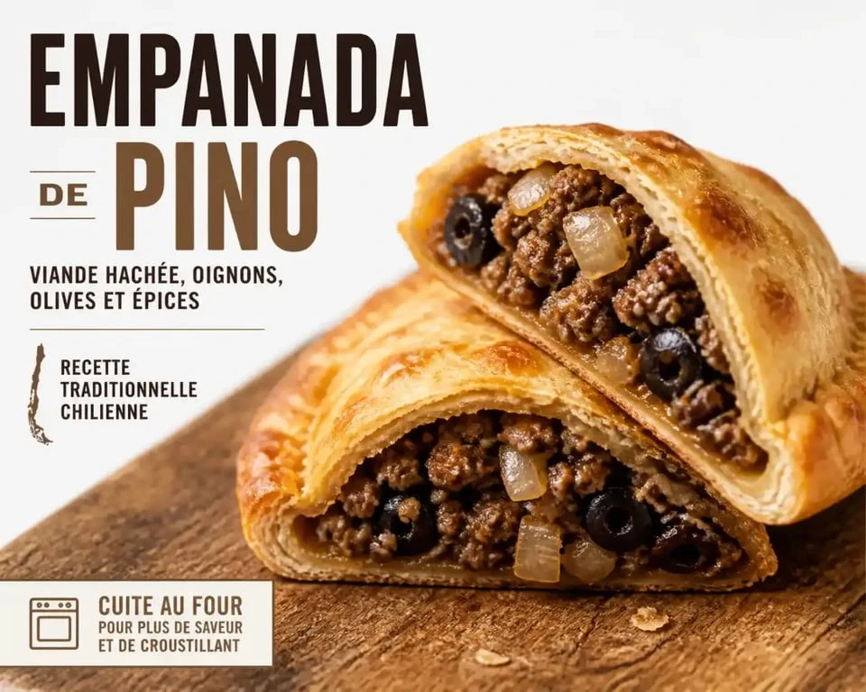 Empanada de pino, spécialité emblématique de la nourriture du Chili