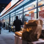 Quartiers chinois Paris : rue du 13e avec supermarché asiatique et néons