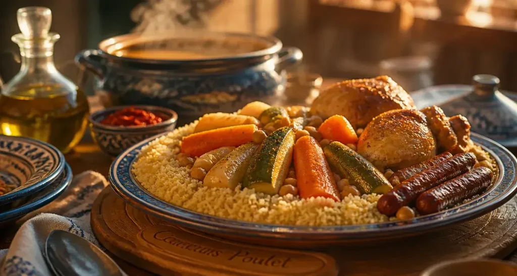 Couscous poulet merguez : la recette authentique prête en 45 minutes
