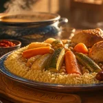 Recette du couscous poulet merguez : couscous poulet et merguez, prêt en 45 minutes