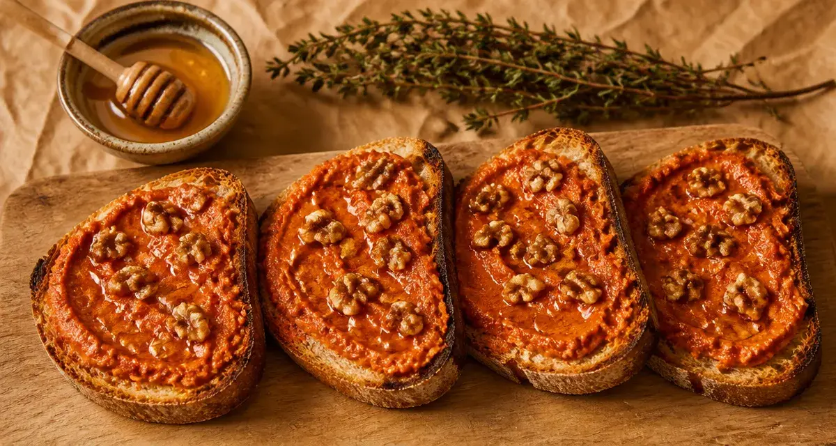 Recettes soubressade : pain grillé, soubressade et miel aux Baléares