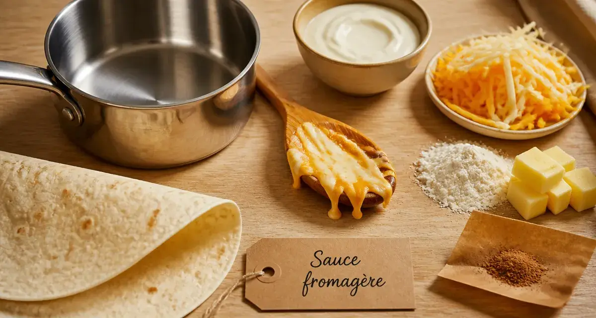 Sauce fromagère O'Tacos recette, cheddar et mozzarella maison