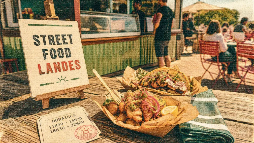 Street Food Landes à Dax : terrasse, service continu et livraison à domicile