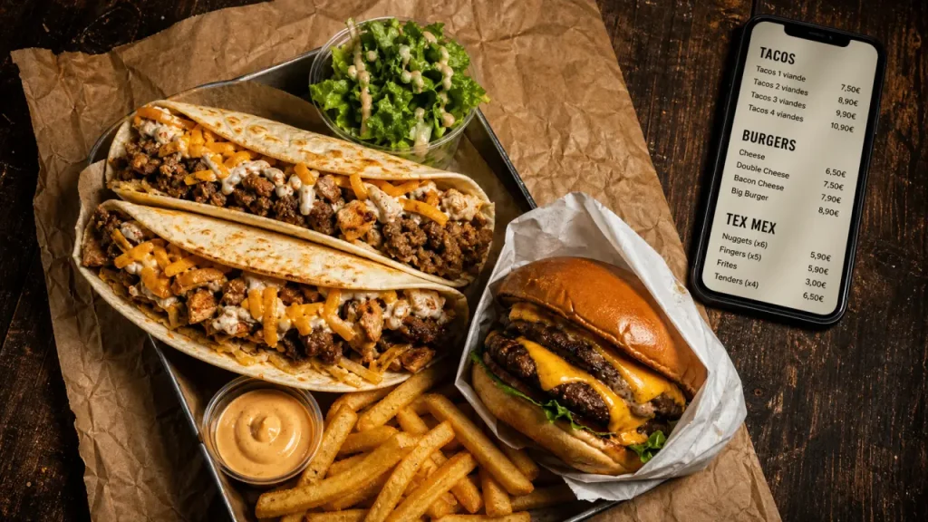 Street Food Mondelange : 1 à 3 viandes, burgers et Le Giant à comparer avant de commander
