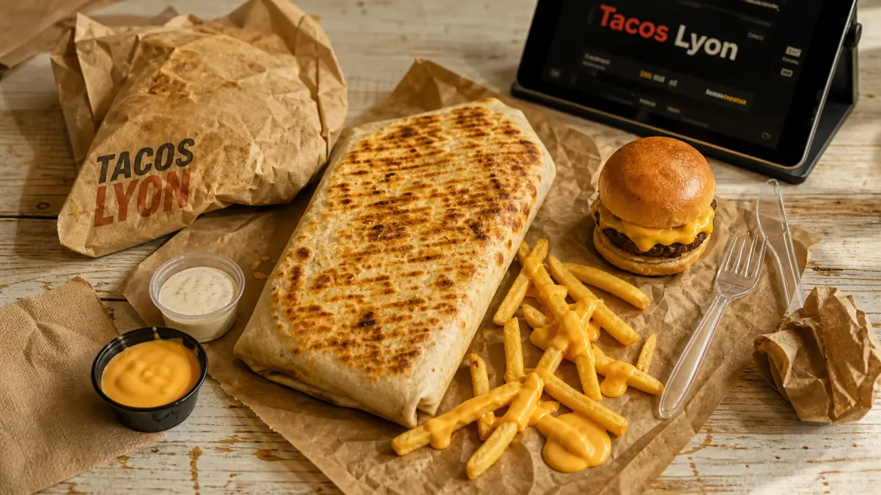 Tacos de lyon fos sur mer : tacos XL et frites, sauces et prix