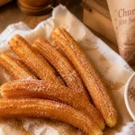 Véritable recette churros fête foraine : churros dorés, sucre cristal et huile à 180 °C