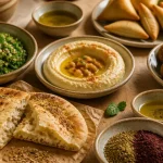 Cuisine libanaise recette mezzé maison : houmous, taboulé et falafels