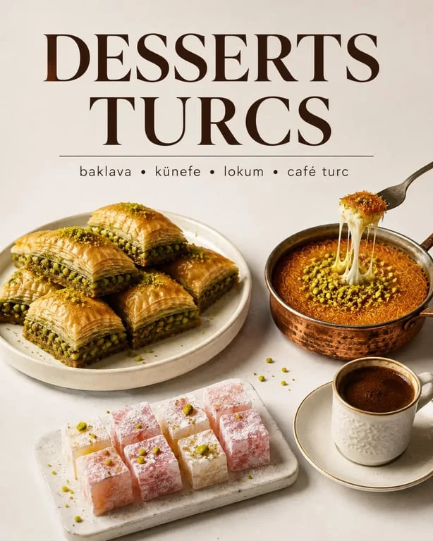 Spécialité turque : baklava, künefe et lokum à goûter