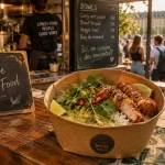 Gustave Creative Street Food à Bordeaux : commande rapide et bento curry vert