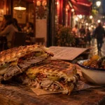 little havana - street food paris 02 : sandwich cubain pressé devant le restaurant