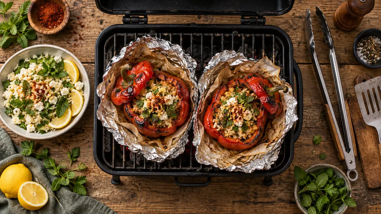 Que faire au barbecue pour changer : poivrons rouges farcis grillés