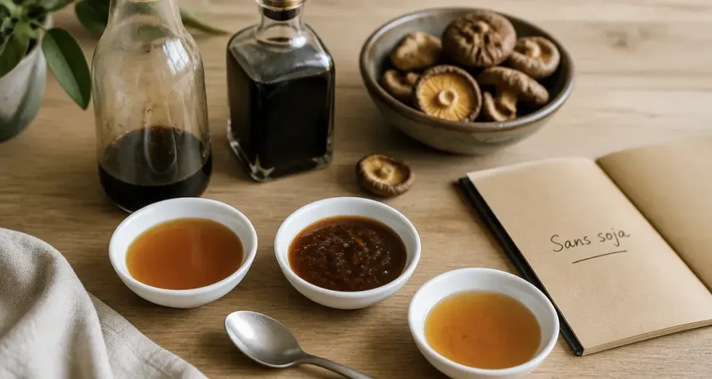 Remplacer la sauce soja sans gluten ni soja : les bonnes équivalences selon le plat