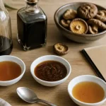 Remplacer sauce soja : bols de sauce ambrée, sans gluten ni soja