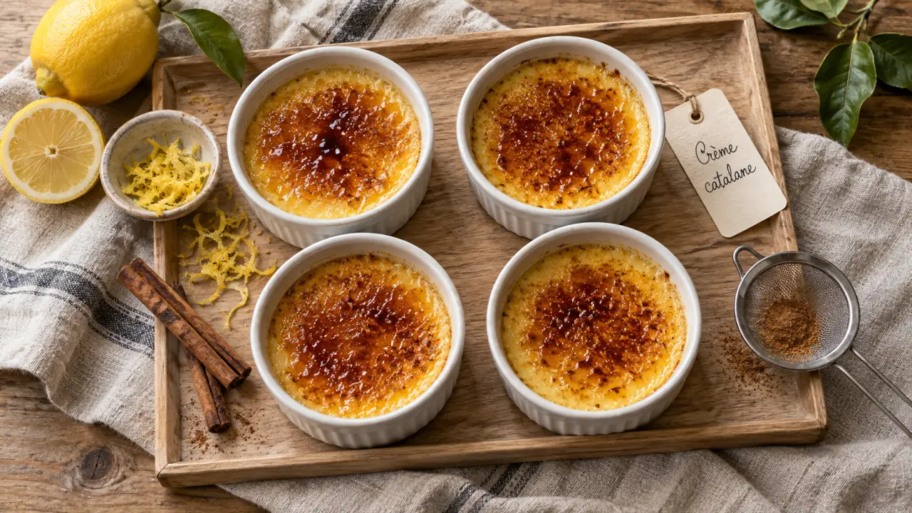Dessert espagnol : crème catalane caramélisée