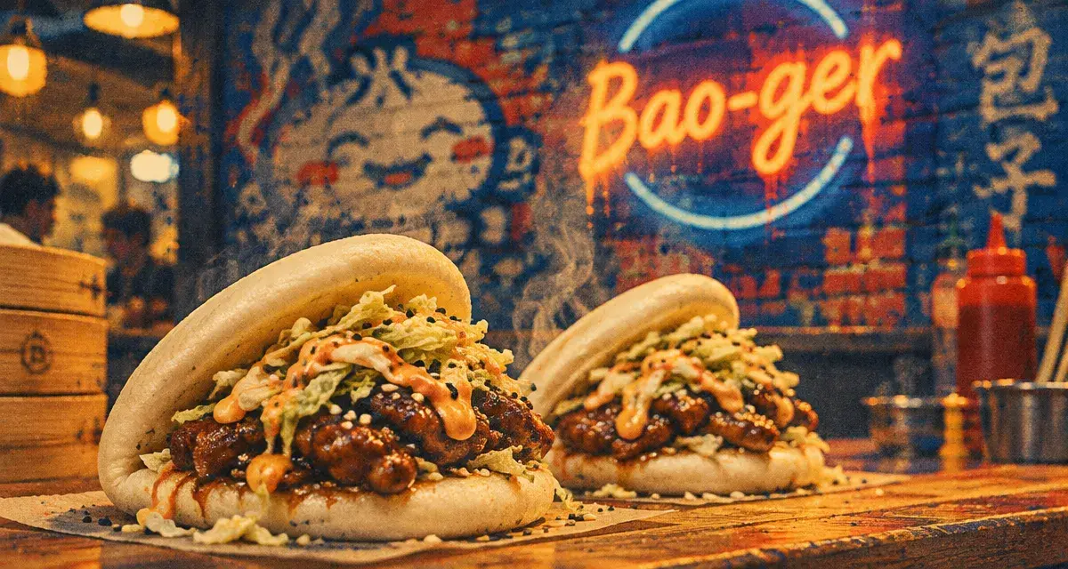 Gomu burger à Lyon : bao-burger vapeur, street-food asiatique