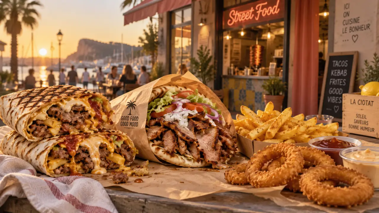 Street food la ciotat : tacos et kebab à la broche, frites et onion rings